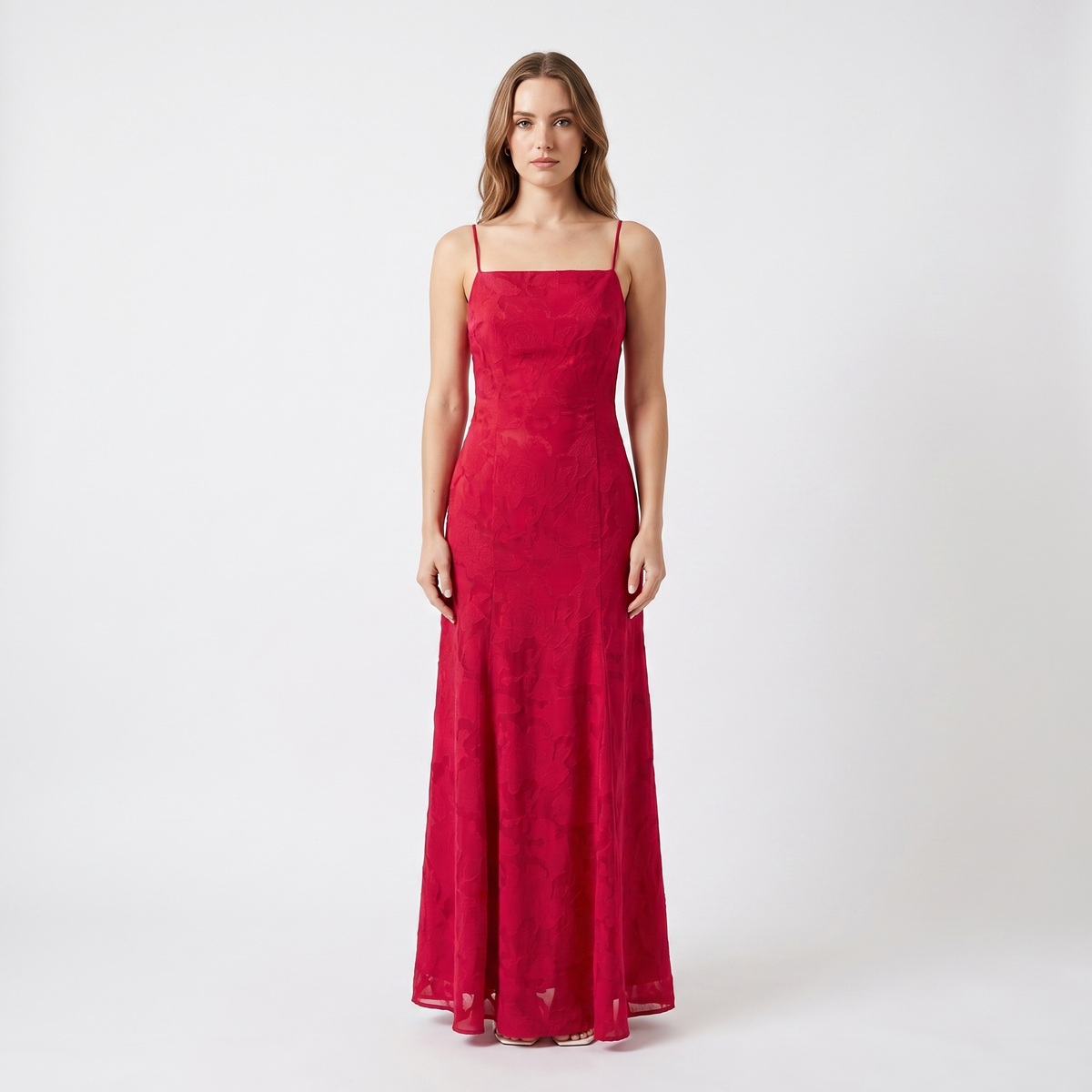 Women's Lace Maxi Dress Cowl Neck Spaghetti Strap A Line Formal